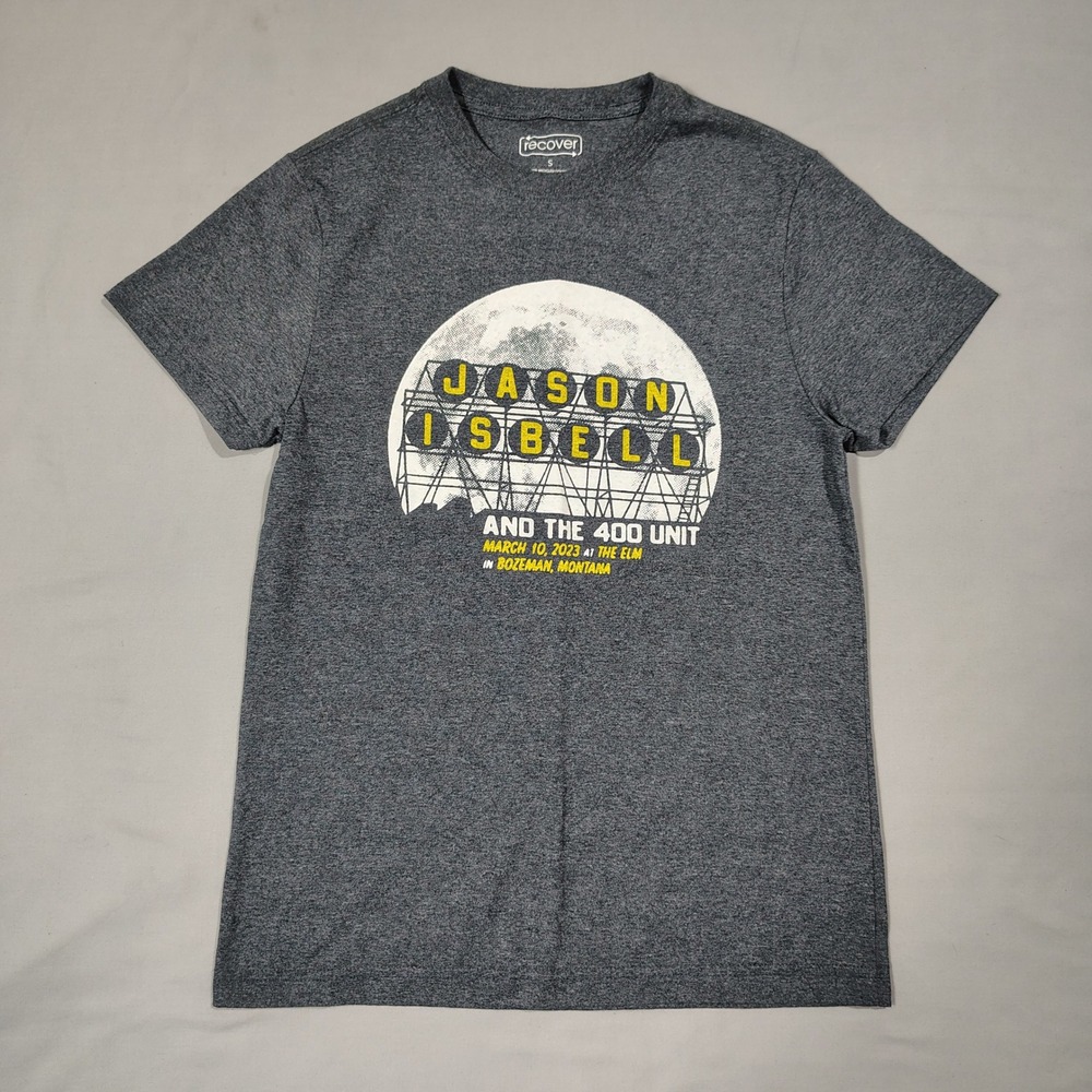 Jason Isbell 400 Unit Shirt Small Grey Bozeman MT 2023 Official Concert Tee